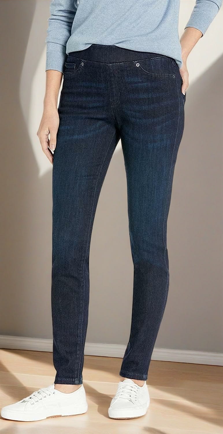 Essentials Women's Pull-on Arayka Jegging, Dark Wash, 8 Regular
